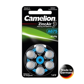 Batteri för hörapparat A675 Camelion